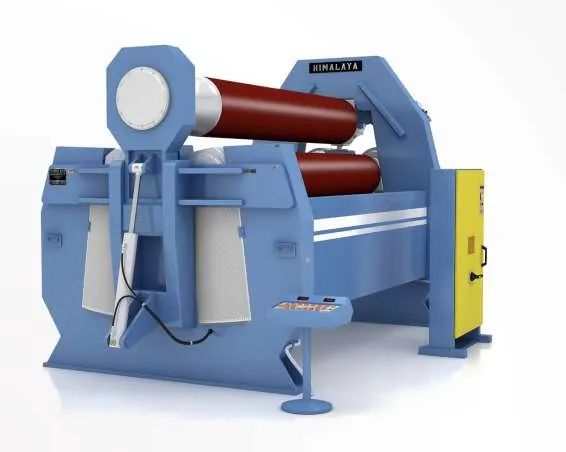 Three-roll pinch cum pyramid plate rolls
