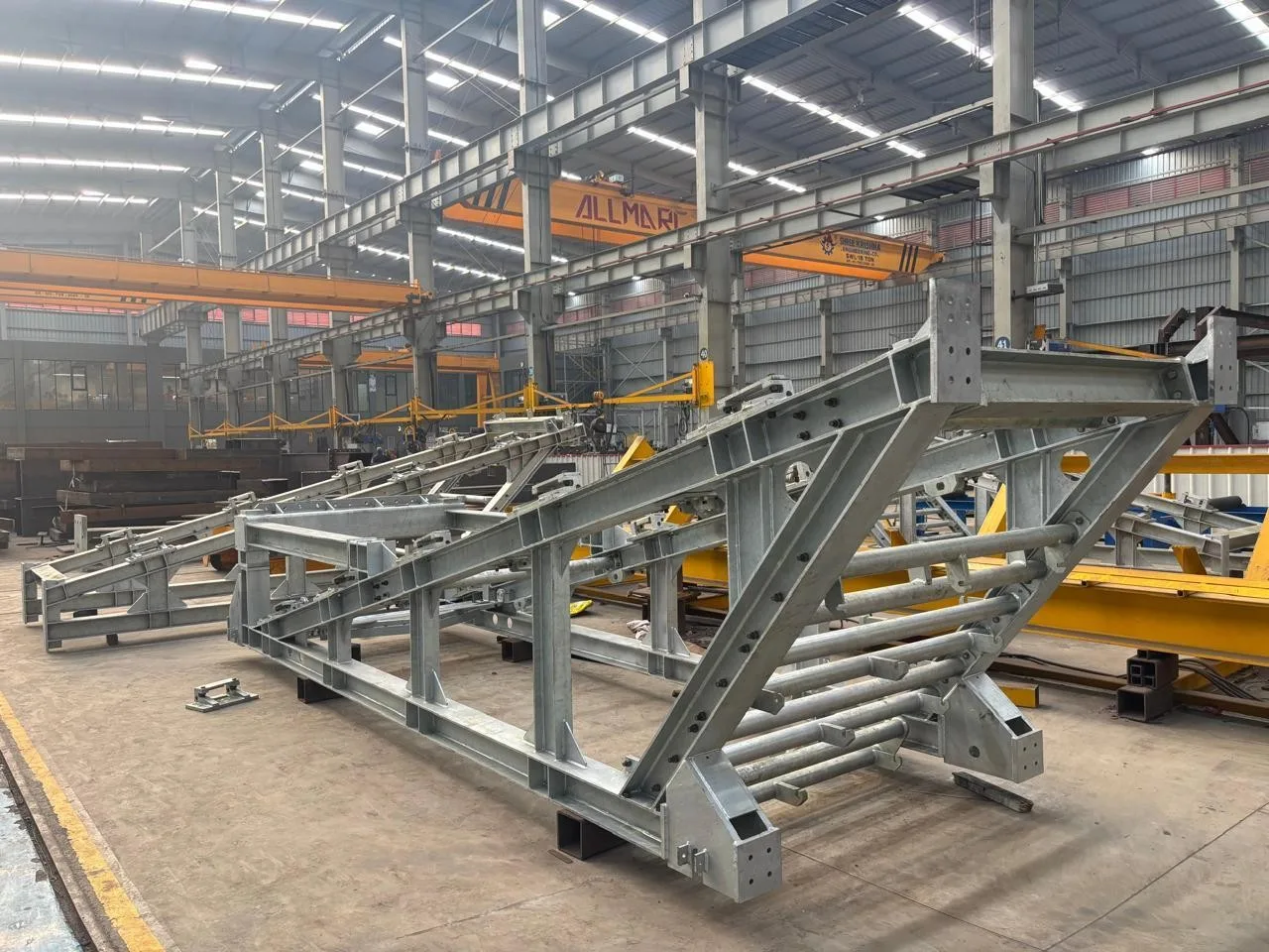 The conveyor for a tunnel boring machine, assembled in our works