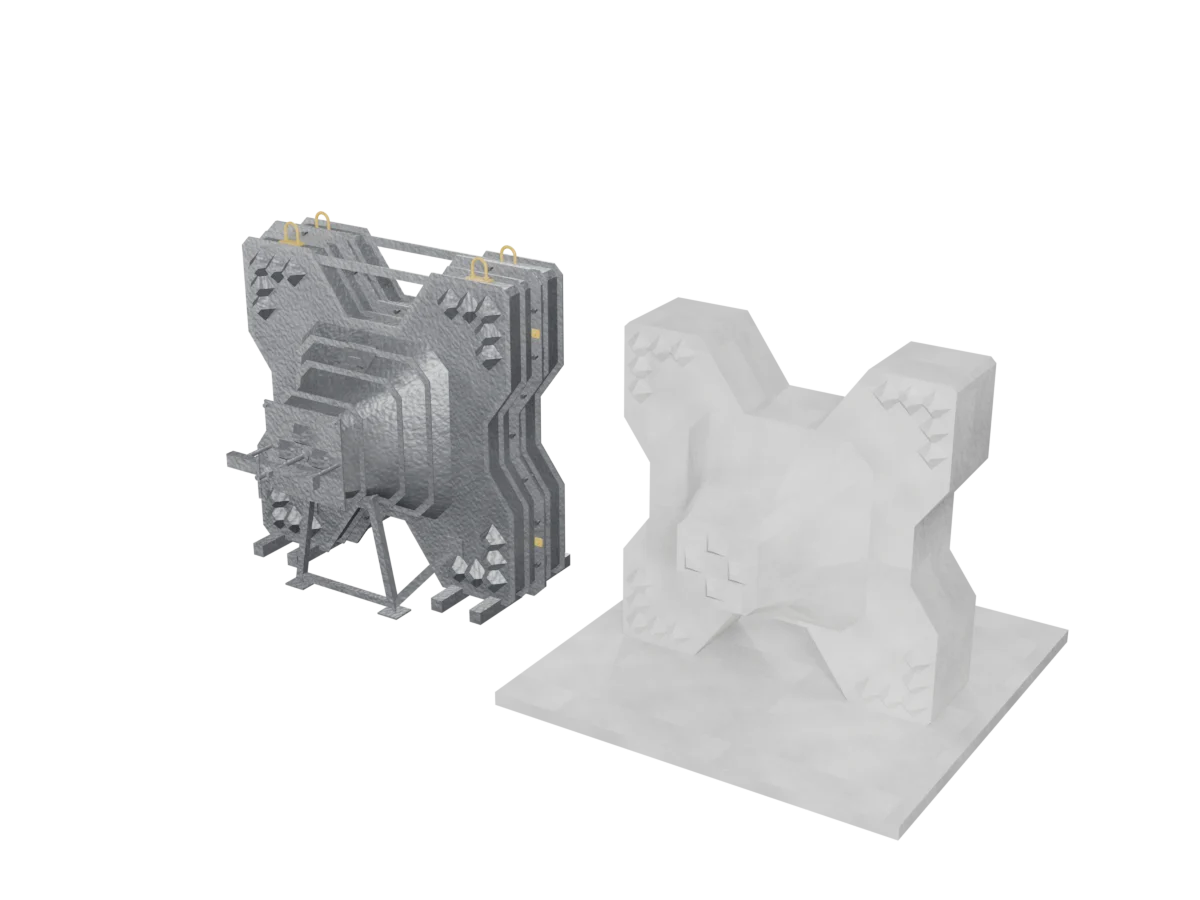 Accropode Mould Systems, 3D model