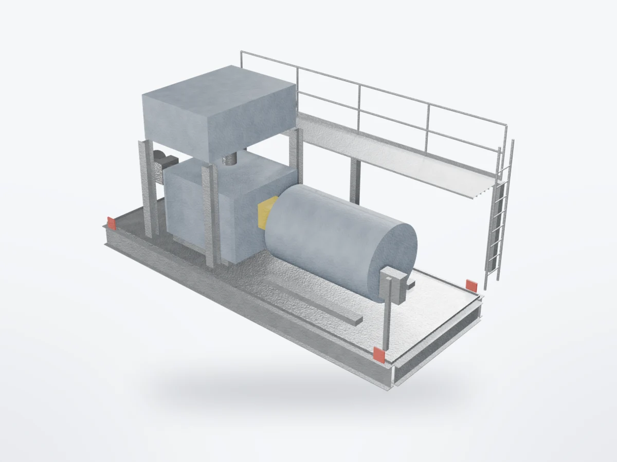 3D model of Compressor, Pump & Generator Skids
