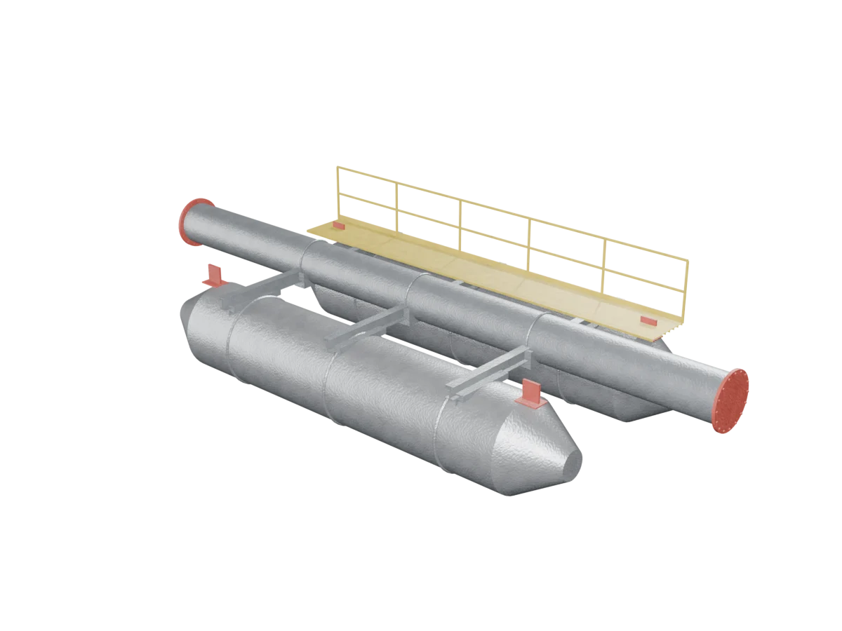 Dredge Pipeline Pontoons, 3D model