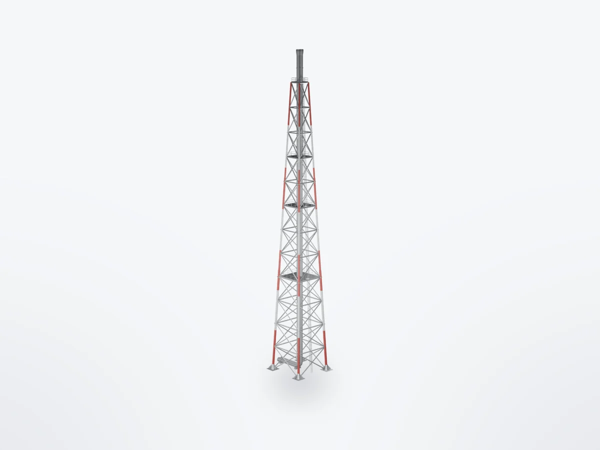 3D model of Flare Support Derricks