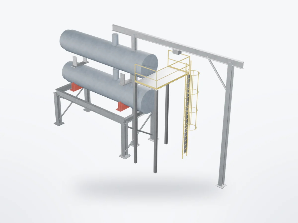 3D model of Heat Exchanger Frames & Supports