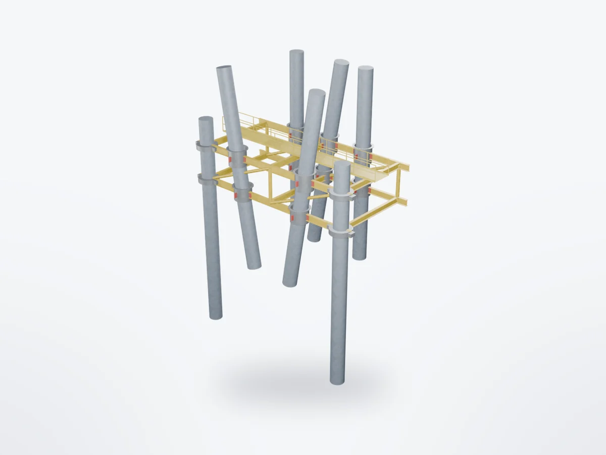 Pile Guide Frames & Templates, 3D model