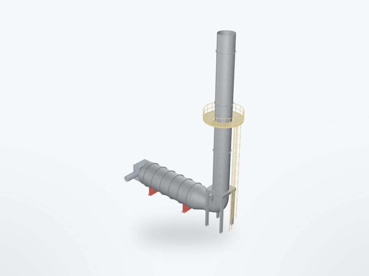 3D model of Thermal Oxidizer Shells & Stacks