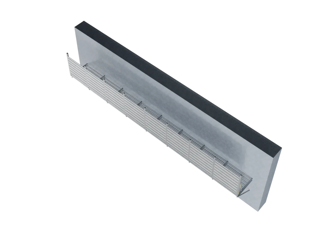 3D model of Wind Shields for Walkways
